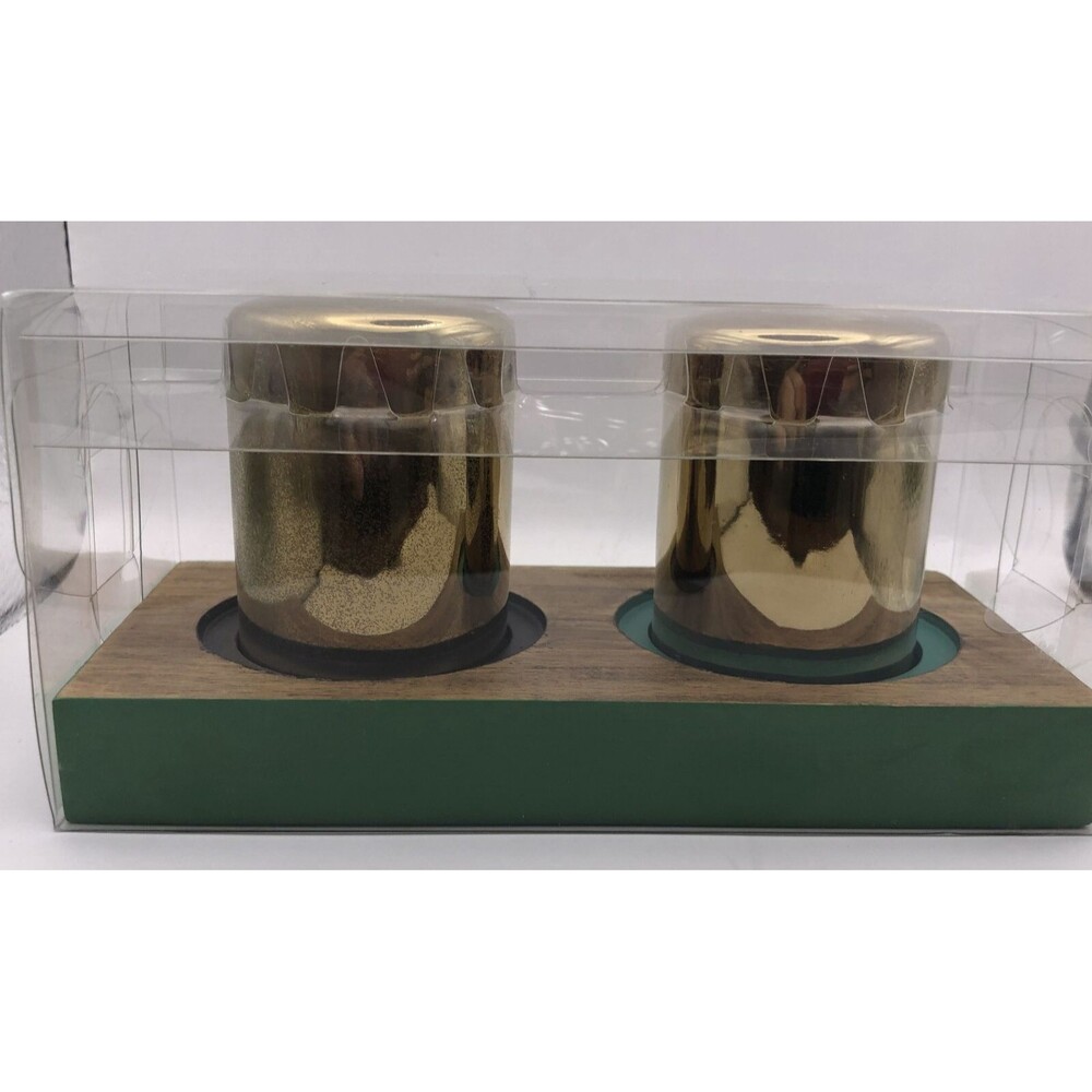 Oh Joy! Salt & Pepper Shaker Set Target Gold Metallic 2014 Joy Cho Holiday NEW